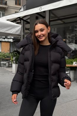 Пуховик AXIS : S, M, L, XL (матовий чорний)