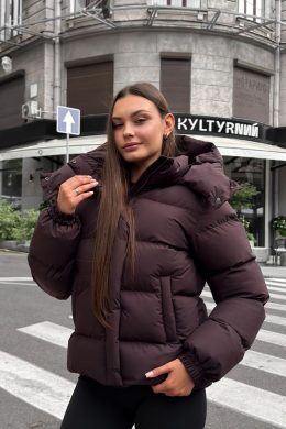 Пуховик AXIS : S, M, L, XL (матовий шоколад)